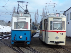 Tw 39 und Zug 43-93, Wagenhalle