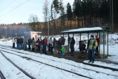 Ein Teil der Gesellschaft am Grill.