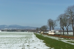 Ausweiche am km 11 mit Blick zum Inselsberg.