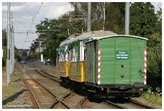 Historischer Gepäckbeiwagen Nr. 101 der Thüringerwaldbahn, gezogen von Htw. 56 und Hbw. 82 am 12.09.2004 (c) Knebel