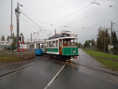 Tw 39 und Tw 7 (SVZ), Einfahrt Betriebshof, 19.09.2014, (C) D. Kirchberger