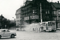 Tw 303+302, Hersdorfplatz, 1989, Slg. D. Kirchberger
