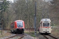 Doppelausfahrt in Reinhardsbrunn | Tw 73, Bw 93, DB 641 036 | (c) U. Kutting