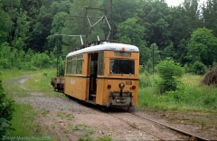 Werkstattwagen 008 am Boxberg. (4. Juli 1991)