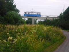 HTw 39 auf der Brücke am Waltershäuser-Gleisdreick, 25.06.2011