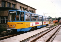 Triebwagen 306 im Depot. (7. August 1997)