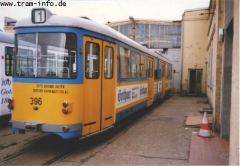 Triebwagen 396 auch im Depot. (7. August 1997)