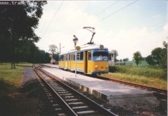Triebwagen 401 am Boxberg. (7. August 1997)