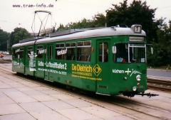 Triebwagen 592 am Hauptbahnhof. (7. August 1997)