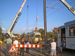 Tw 320 Waltershausen Goethestraße Umsetzung 21.6.2006