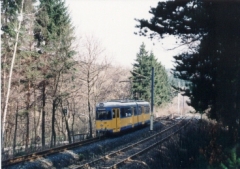 Tw 592 Fahrschule,Schnepfenthal-Reinhardsbrunner Teiche 21.4.1995
