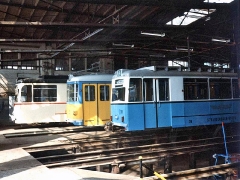 Innenansicht der Wagenhalle, auch eine nette Parade. (2.5.1994)