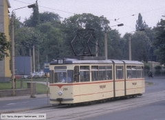 Triebwagen 208, Gotha 208 - G4-61, Aufnahmeort: Bertha-von-Suttner-Platz, Hersteller: Gotha/LEW, 1967 (Serie 207-209), (22.05.1990)