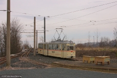 Gleisdreieck in Waltershausen, TW 215. (FoSoFa 2007)