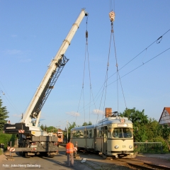 Verladung Tw 320 auf Privatgrundstück i. Walthershausen 1/5 (31.06.2006)