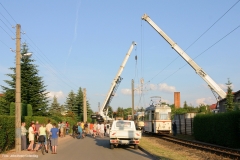 Verladung Tw 320 auf Privatgrundstück i. Walthershausen 2/5 (31.06.2006)