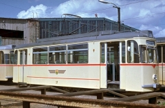Tw 37, T2D CKD 1967, im Freigelände des Depots Waltershäuser Straße. (5.1968, Wolfgang Schreiner Photo)