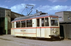 Tw 40, ET55 Gotha 1955, im Freigelände des Depots Waltershäuser Straße. (5.1968, Klaus Otto Photo)