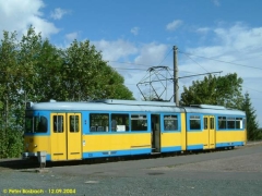 Triebwagen 528 am Gleisdreick. (12.9.2004)