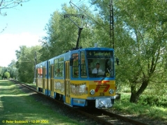 Triebwagen 304 ebenfalls Wahlwinkel. (12.9.2004)
