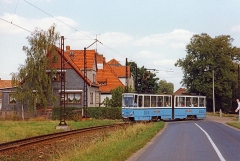 Im sicheren Abstand folgte auch Tw 303 (CKD 1981) in Waldbahnausführung., welcher 8 Jahre später modernisiert wurde.