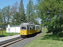 Der Traditionszug in der Wendeschleife in Waltershausen