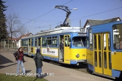 Triebwagen 442. Doppeltraktion mit GT6ER und KT4D? (10. April 2002)