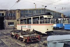 Beiwagen 78 während der Verschrottung. (zwischen 1991 und 1994)
