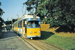 Triebwagen 396 an der Hst Walterhausen Bahnhof. (Oktober 1991)