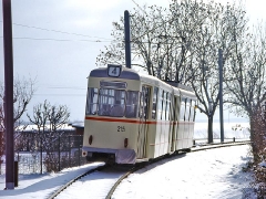 TW 215 verlässt Sundhausen Richtung Boxberg. (29. Januar 2005)