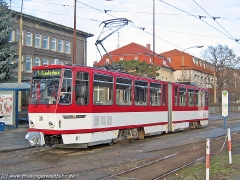 Triebwagen 311 am Hauptbahnhof. (15. Januar 2005)