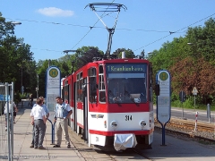 TW 314 an der Hst Hauptbahnhof.