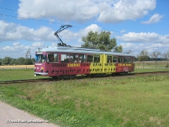 Triebwagen 396 auf dem Weg nach Wahlwinkel. (12. September 2004)