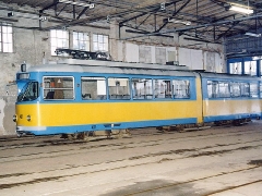 Triebwagen 401 in der Wagenhalle. (29. Januar 2005)