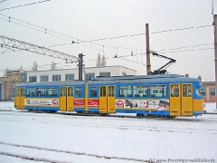 Triebwagen 443 auf dem Betriebshof. (29. Januar 2005)