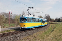 Tw 521 in der Schleife am Krankenhaus (1. April 2017)