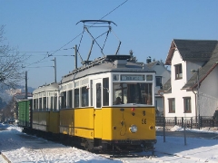 Fotosonderfahrt 01/2006. Der Traditionszug an der Endhaltestelle Tabarz. (28. Januar 2006)