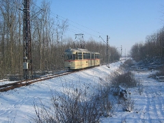 Fotosonderfahrt 01/2006. TW 215 am Boxberg. (28. Januar 2006)