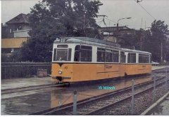 Triebwagen 43 im Blickpunkt. (Sommer 1990)