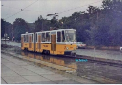 Triebwagen 306 in Waldbahn-gelb. (Sommer 1990)