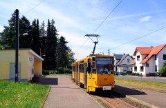 Zum Abschluss noch zwei Aufnahmen vom Endbahnhof in Tabarz. Früher führte die Strecke noch einige hundert Meter weiter in das Ortszentrum. ...