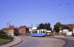Tw 39 am 19.07.1992 etwa an der gleichen Stelle. Ist der Schornstein inzwischen wirklich weg?