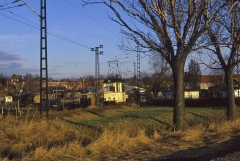 Der Nachschuss an der Stelle, wo sich heute das Gleisdreieck Richtung Krankenhaus befindet.