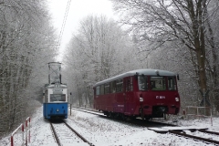 Tw 39 und EBS 772 345 zwischen Reinhardsbrunn und Schnepfenthal, 25.01.2014, (2), (C) Quaß