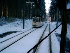 Historischer Zug 43-93, Hst. Marienglashöhle, 28.01.2006, (C) Schneider